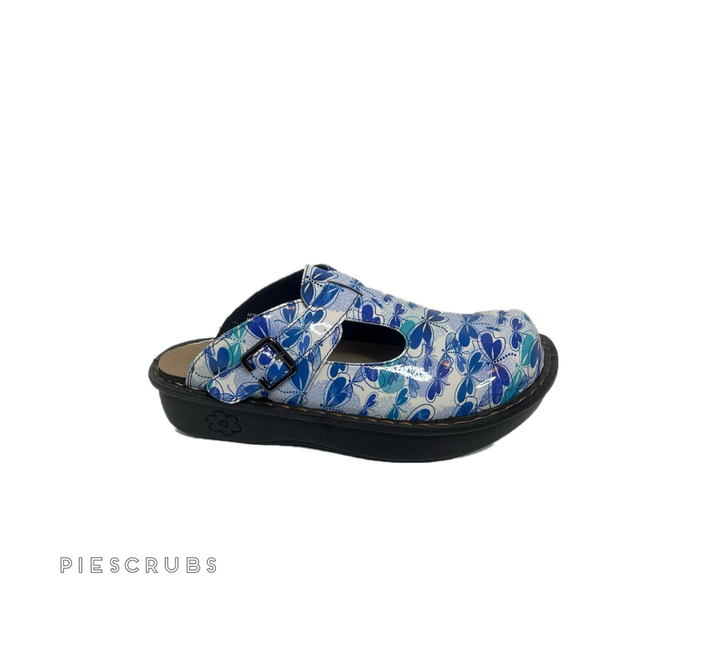 Pie Blue Butterfly Back out nursing shoe